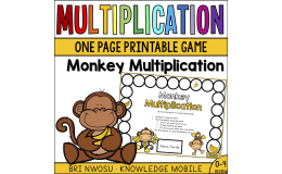 Multiplication Facts - Review 0-4 Printable Game