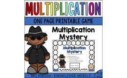 Multiplication Facts - Review 9-12 Printable Game
