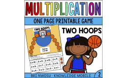 Multiplication Facts - Two Hoops Printable Game