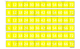 Multiplication Facts Writing | Strip Lines Set 6G