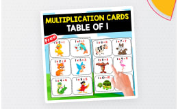 MULTIPLICATION FLASHCARDS OF 1 | 12 FREE FLASHCARDS