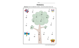 Multiplication Single Digit Worksheet