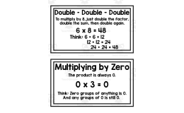 Multiplication Strategy Cards