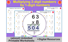 Multiply a 2-digit by a 1-digit number using the Standard Algorithm