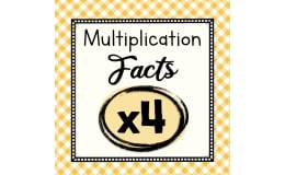Multiply by Four Worksheets | Multiplication Facts | 4 Times Tables