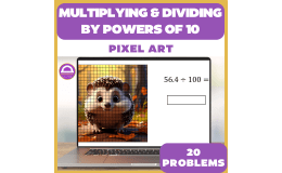 Multiplying and Dividing by Powers of 10 Pixel Art Activity