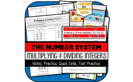 Multiplying & Dividing Integers NOTES & PRACTICE