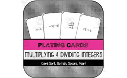 Multiplying & Dividing Integers Playing Cards (Games)