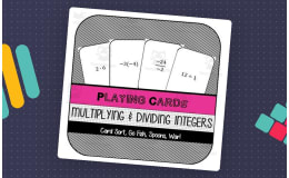 Multiplying & Dividing Integers Playing Cards (Games)