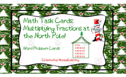 Multiplying Fractions at the North Pole | Word Problem Cards