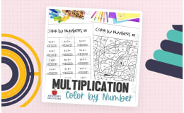 Multiplying Numbers Color by Number Activity