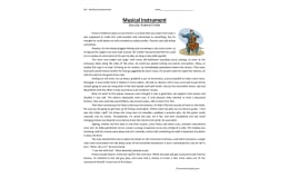 Musical Instruments Reading Comprehension Worksheet