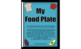 My Food Plate Nutrition Activity