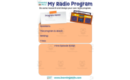 My Radio Program Activity