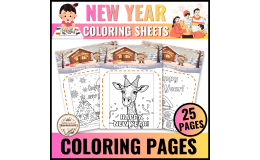 New Year Coloring Pages activities for Preschool and Kindergarten