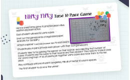 Nifty Fifty Base 10 Race Game