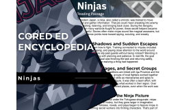 Ninjas Reading Comprehension Passage - Cored Ed Encyclopedia