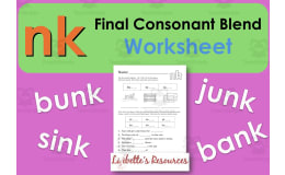 NK: Final Consonant Blend Worksheet