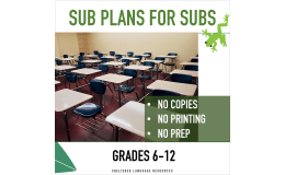 No Copy Emergency Sub Plans