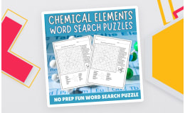 No Prep Chemical Elements Word Search, Chemistry Vocabulary Activity