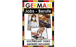 NO PREP German Vocabulary Worksheets and ANSWER KEY - Berufe / Jobs