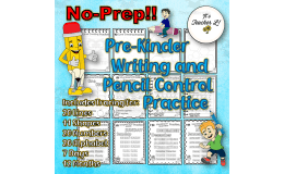 No-Prep Pre-Kinder Writing and Pencil Control Practice
