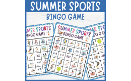 No Prep Summer Sports Bingo Game, End of year Outdoor Party Games