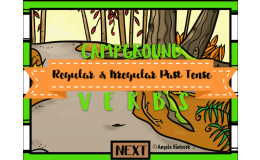 NO PRINT Camping Regular & Irregular Past Tense Verbs Distance Learning