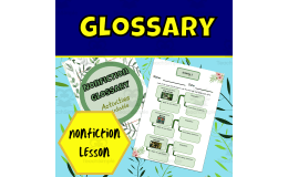 Nonfiction glossary worksheets