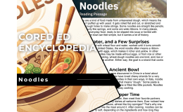 Noodles Reading Comprehension Passage - Cored Ed Encyclopedia
