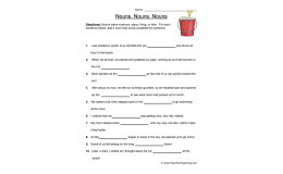 Nouns Fill in the Blanks Worksheet