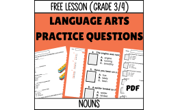 Nouns Sample: Grammar Grade 3-4 (PDF)