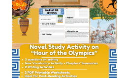 Novel Study Worksheets - Hour of the Olympics - Magic Tree House