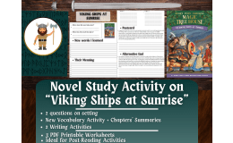 Novel Study Worksheets - Viking Ships at Sunrise - Magic Tree House
