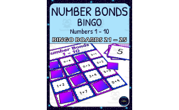 Number Bonds 1-10 Bingo - Boards 21-25