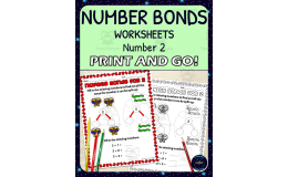 Number Bonds for 2 Worksheets