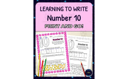 Number Formation Practice Worksheets - Learning to Write Number 10