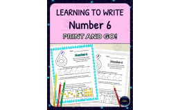 Number Formation Practice Worksheets - Learning to Write Number 6