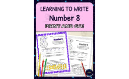Number Formation Practice Worksheets - Learning to Write Number 8