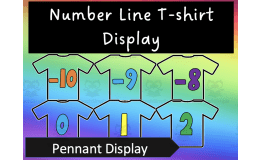 Number Line T-Shirt Display - Printable - Classroom Decor - Bunting