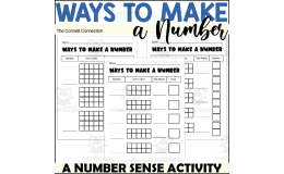 Number Sense Worksheets: Ways to Make a Number