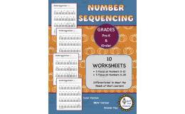 Number Sequencing Worksheets - Pumpkin Theme