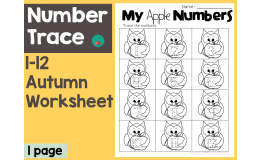Number Trace 1-12