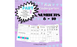 Numbers 6-10 Practice Worksheet Pack