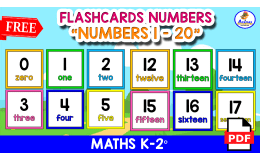NUMBERS FLASHCARDS | 1 to 20
