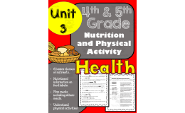 Nutrition and Physical Activity Health: 4th and 5th Grade Unit 3