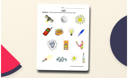 Objects that Give off Light Worksheet