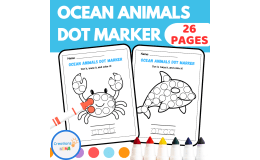 Ocean Animals Dot Marker Worksheets