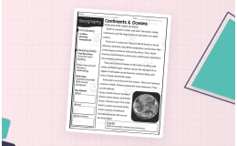 Oceans and Continents Reading Packet
