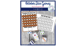 October Dice Games Bundle | Roll and Cover/Color/Write
